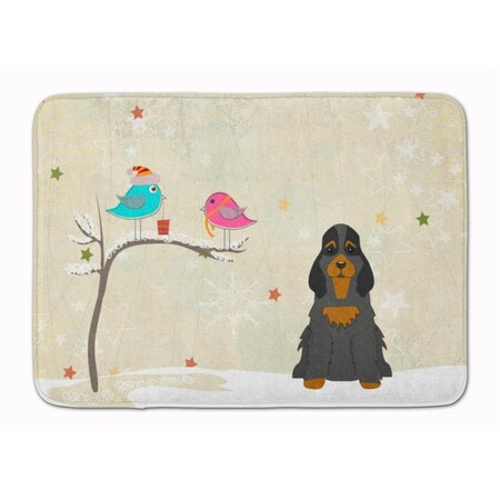 Carolines Treasures Christmas Cocker Spaniel Black and Tan Machine Washable Memory Foam Mat BB2565RUG